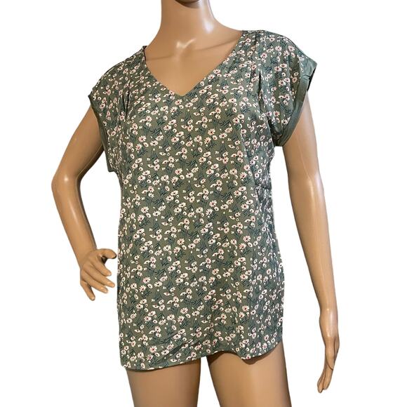 NWT Paper Moon Ellie Floral Blouse Size Small Mixed Material Button Back Style - Picture 4 of 14